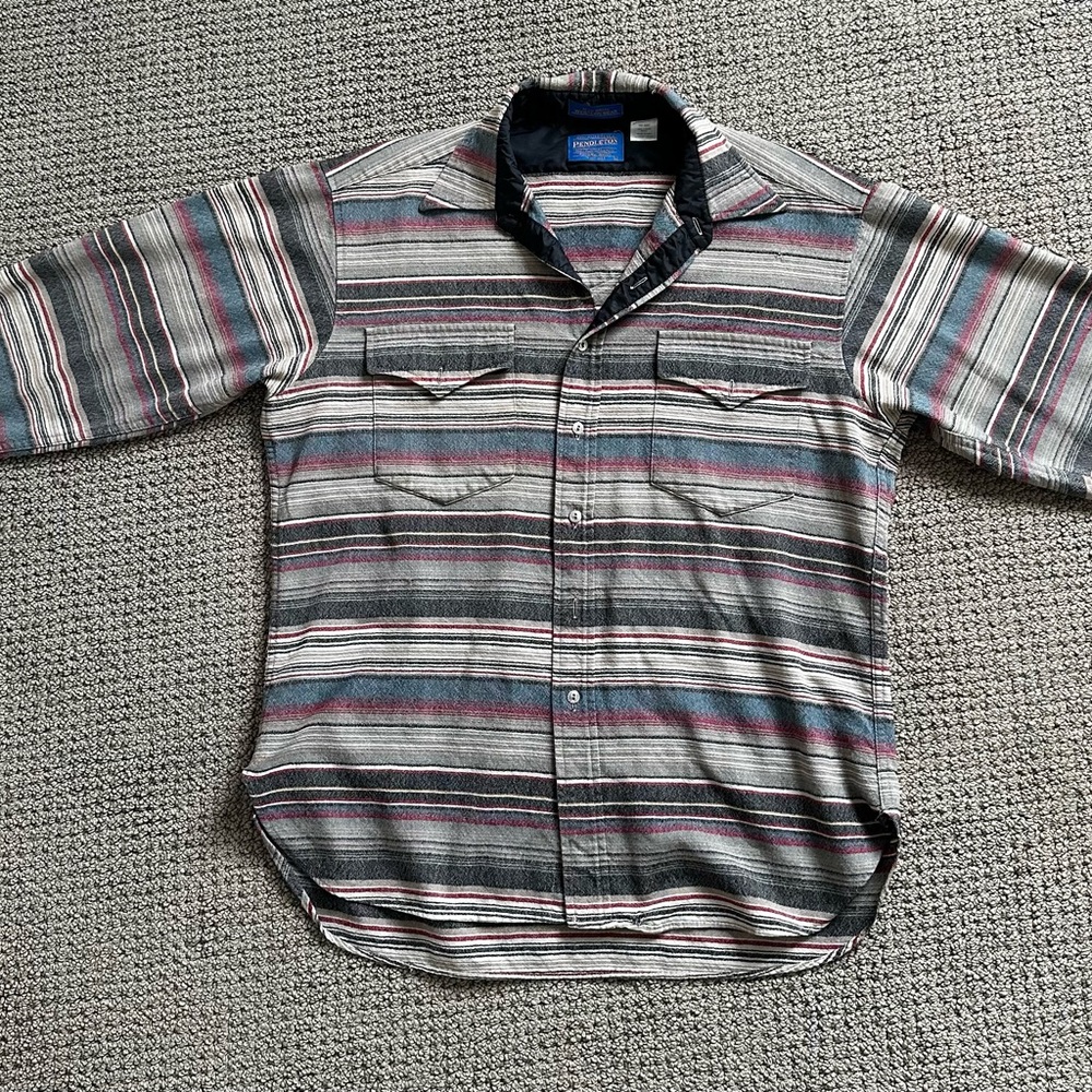 Pendleton Multicolor Striped Button Down Shirt - image 1